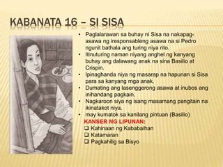 Noli Me Tangere Kabanata 16: Si Sisa (Buod at Aral).